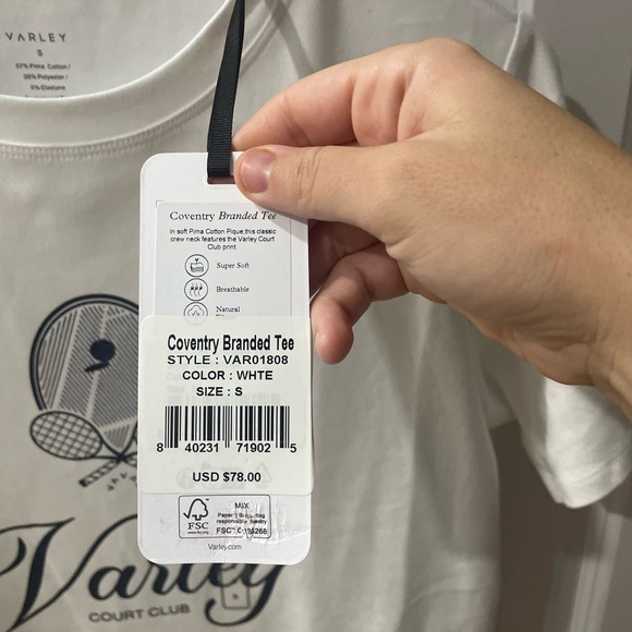 NWT Varley By Anthropologie Coventry Tee Tshirt - Picture 5 of 6